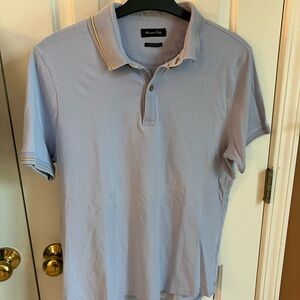 Massimo Dutti Men’s Polo Shirt, Large, Blue